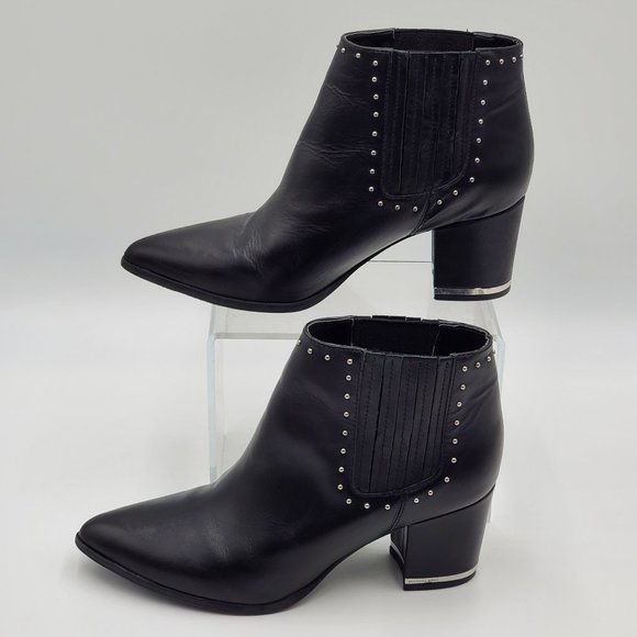 MICHAEL Michael Kors Black Leather Ankle Booties - Picture 10 of 16